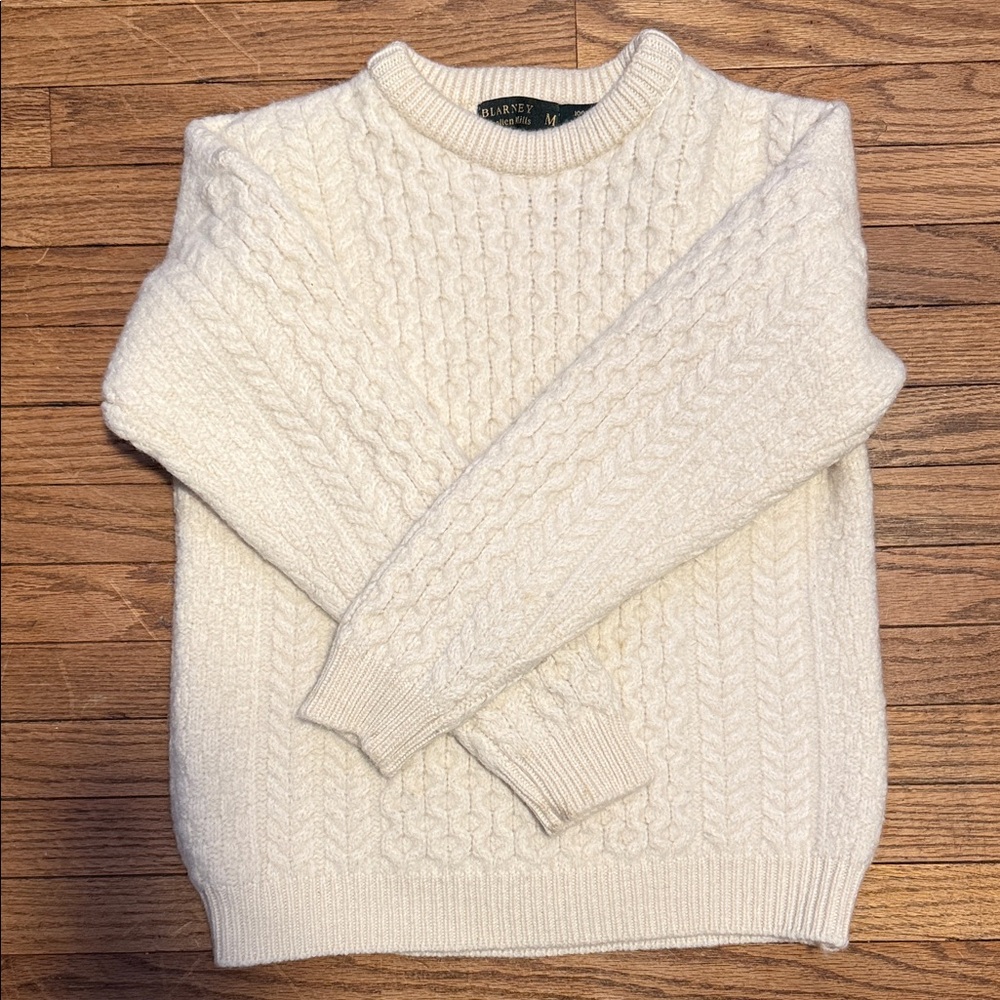 Women's Cream Chunky Cable Knit Sweater